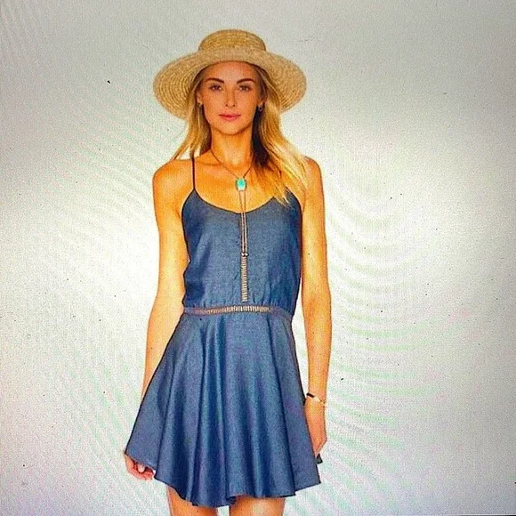 Lovers + Friends | Dresses | Lovers Friends Blue Northbound Denim Cutout  Short Dress | Poshmark